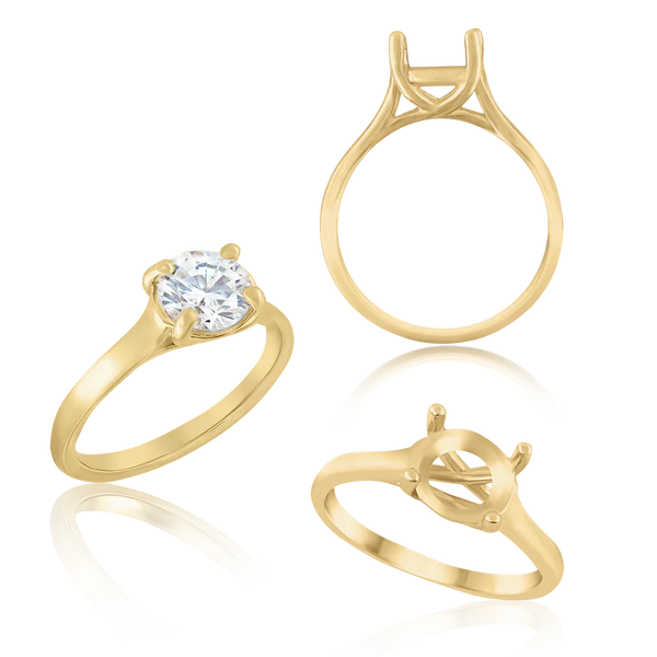 1.01 Carat Round Brilliant Diamond Lucida Solitaire Ring in 14K Yellow Gold (IGI Certified)