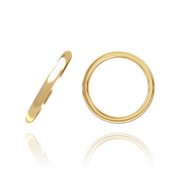 Modern Comfort-Fit Wedding Band in Solid 14K Yellow Gold